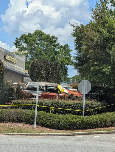 Car fire at the McDonald's in front of Costco?