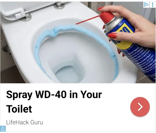 spray wd-40 in your toilet