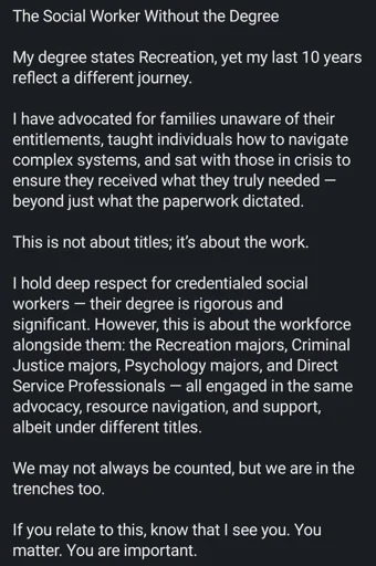 Who gets to be called a social worker?